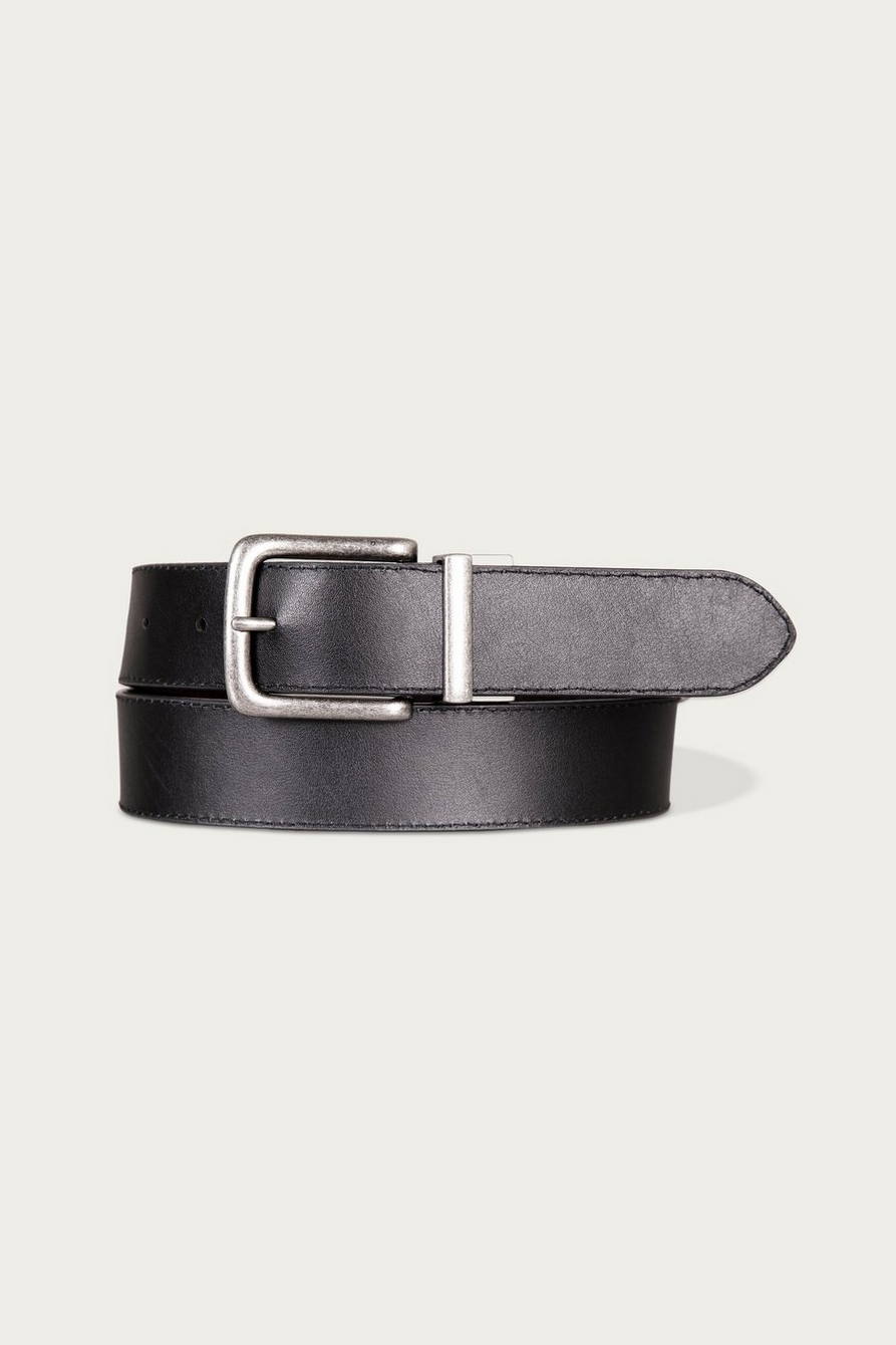 western embossed reversible leather belt